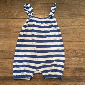 Hanna Andersson blue and white Striped romper